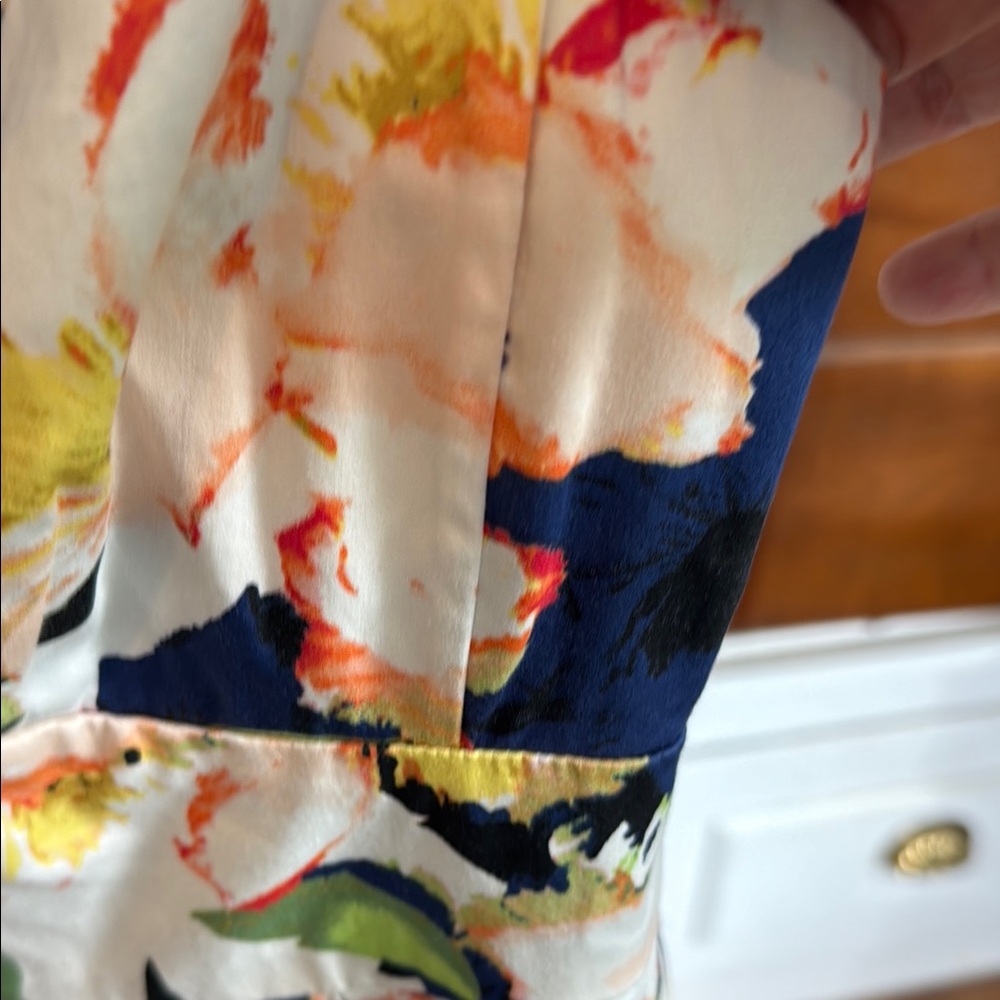 J. Crew Floral  Sleeveless A-Line Pkeated‎ and pocketed dress- worn 2times. - Picture 4 of 7